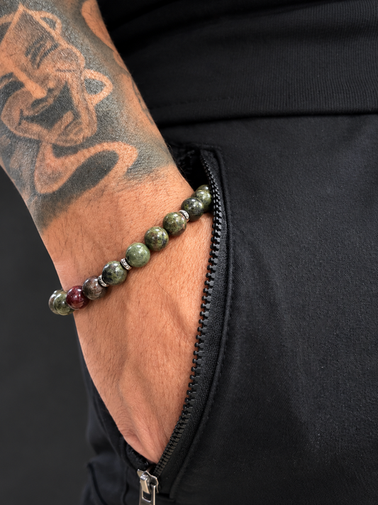 Dragons Blood Jasper Bracelet – 8mm Bead