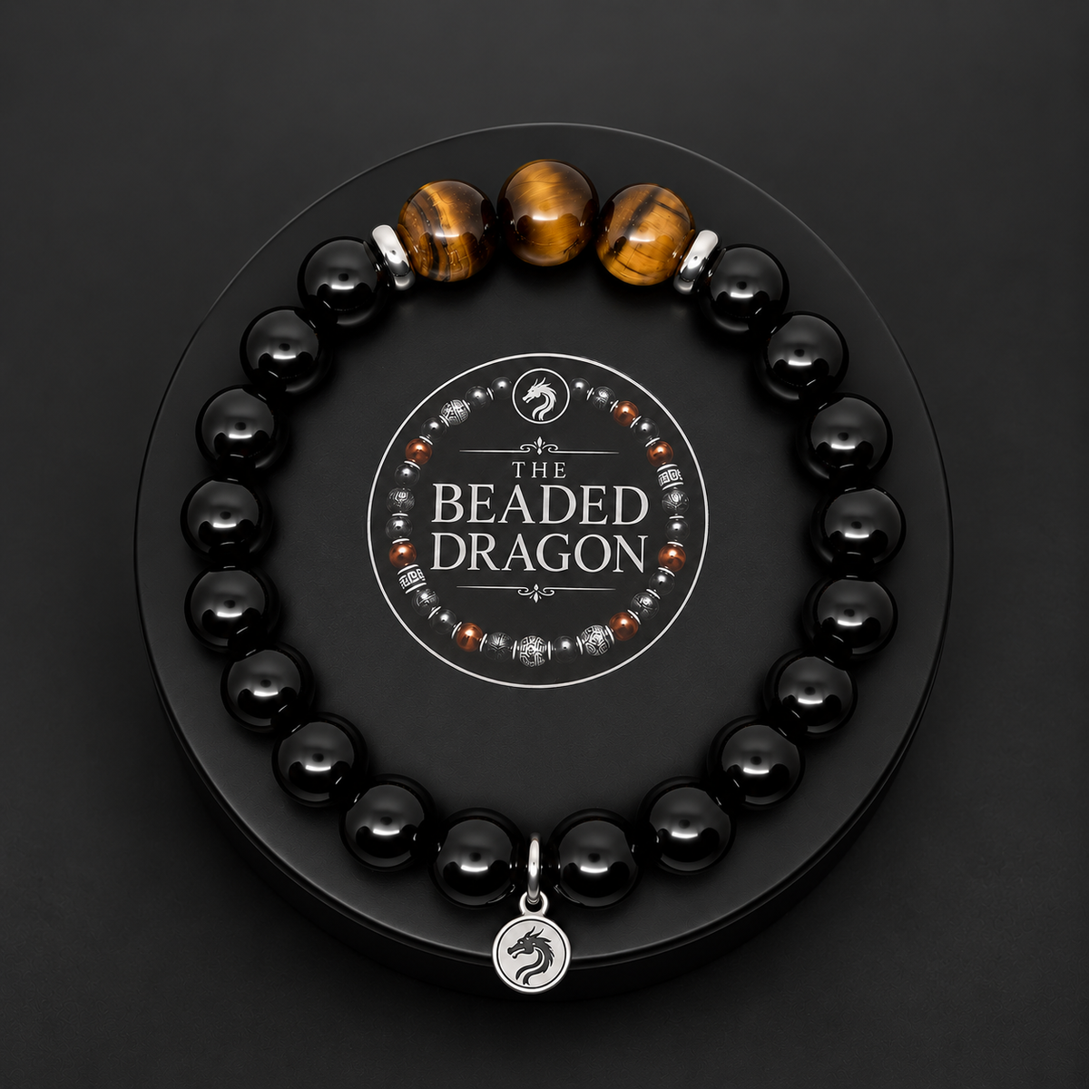 Onyx & Tigers Eye Bracelet – 10mm Bead