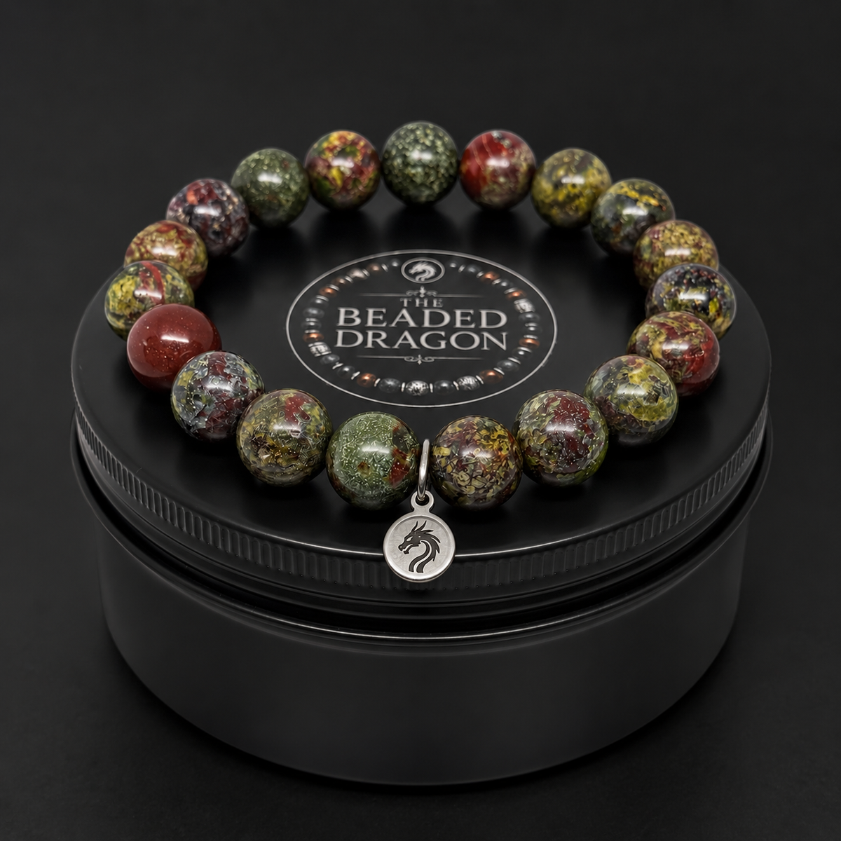 Dragons Blood Jasper Bracelet – 10mm Bead