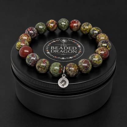 Dragons Blood Jasper Bracelet – 10mm Bead