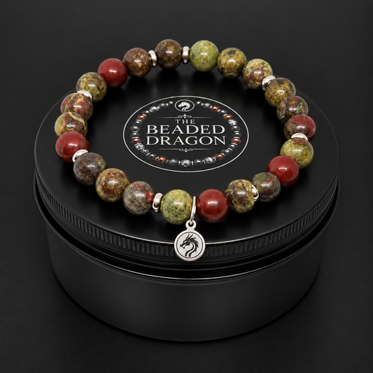 Dragons Blood Jasper Bracelet – 8mm Bead