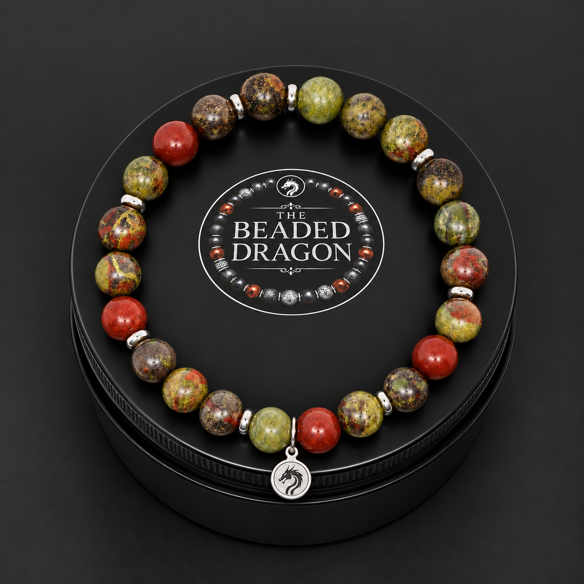 Dragons Blood Jasper Bracelet – 8mm Bead