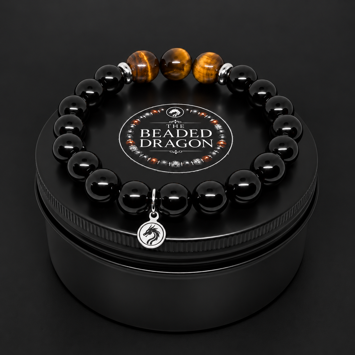 Onyx & Tigers Eye Bracelet – 10mm Bead