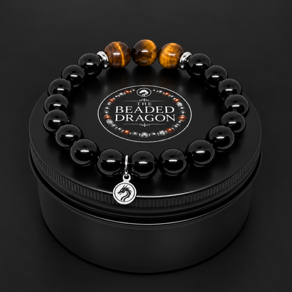 Onyx & Tigers Eye Bracelet – 10mm Bead